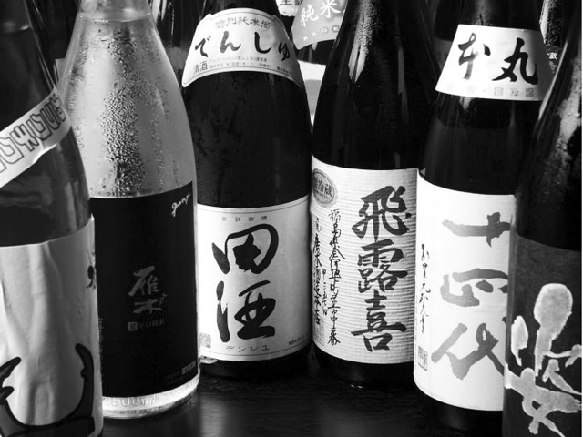 日本酒の品ぞろえ